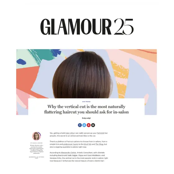 Glamour: Why the vertical cut is the most naturally flattering haircut