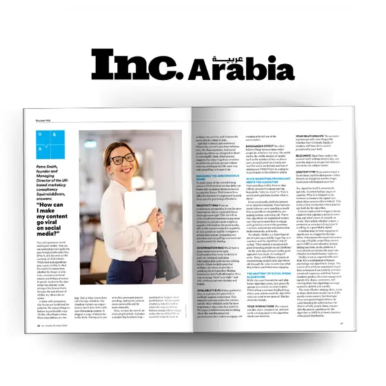 Inc. Arabia: Petra Smith answers “How can I make my content go viral on social media?”