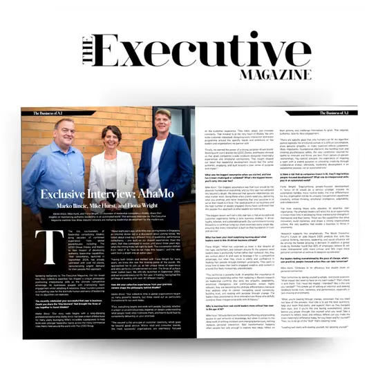 The Executive Magazine: Exclusive interview with AhaMo