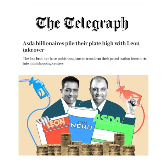 The Telegraph: Asda billionaires pile their plate high with Leon takeover